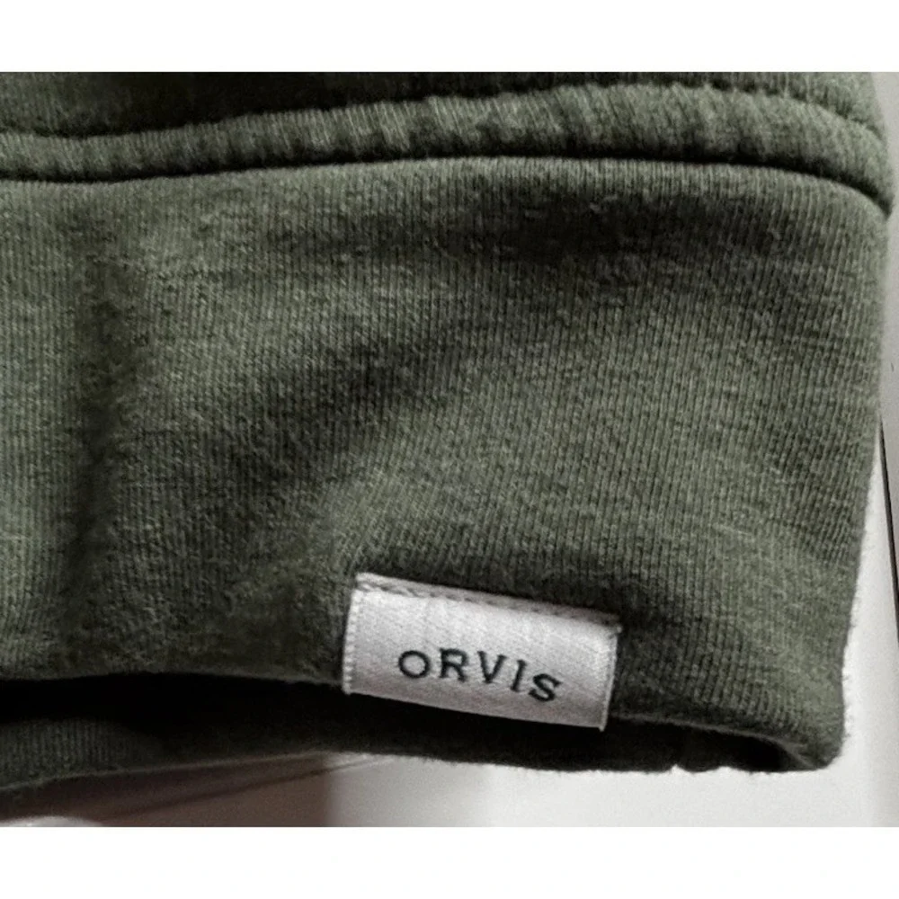 Orvis Pullover Sweater XL Green Classic Collection Soft Modal Blend Crewneck‎